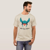 T-shirt Ajouter du texte à l'oiseau comique (Devant entier)