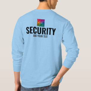 T-shirt Ajouter le logo de l'entreprise Texte Mens Sécurit
