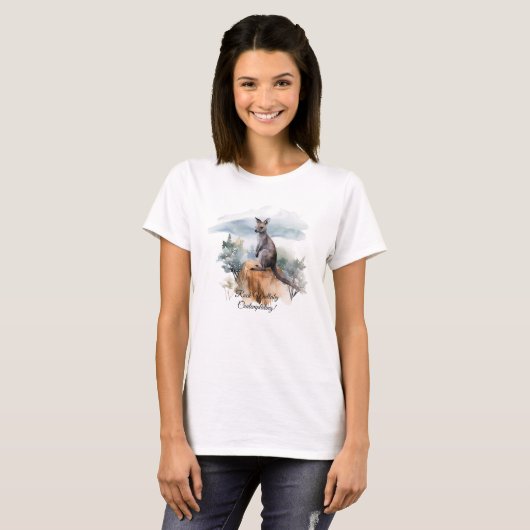 T-shirt Ajouter le nom Modifier le texte - Roche Wallaby A (Devant entier)