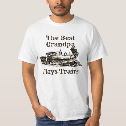 T-shirt Ajouter le nom Plages Train à vapeur Grand-père gr (Devant)