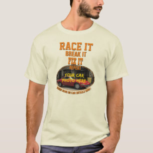 T-shirt Ajouter Le Nom Son Texte De Photo De Voiture, Race