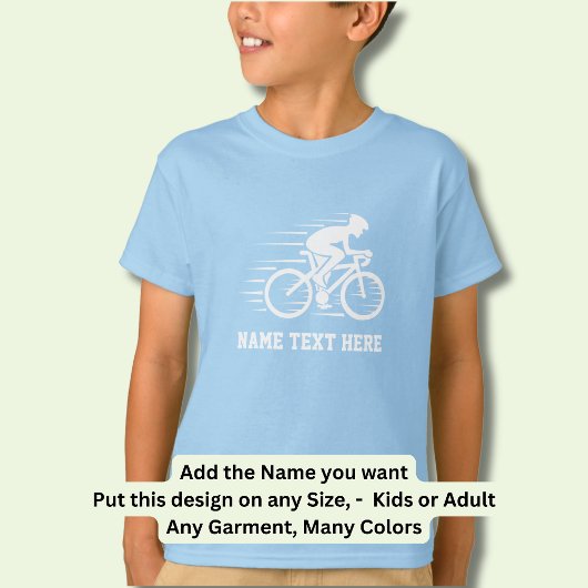 T-shirt Ajouter le nom / texte Bicycle Speed Rider Racer b