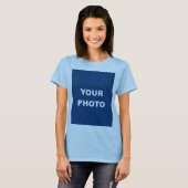 T-shirt Ajouter l'image Photo Logo Light Blue Women's (Devant entier)