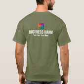 T-shirt Ajouter Logo de l'entreprise Mens Femmes Moderne F (Dos)