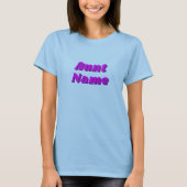 T-shirt Ajouter ou modifier un nom, une tante, un rétro fa (Devant)