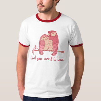 T-shirt Ajouter roses de hibou au calembour