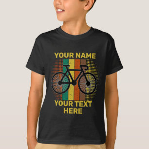 T-shirt Ajouter un nom Changer de texte Bicyclette