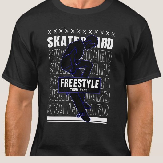 T-shirt Ajouter un nom Changer le texte Freestyle Skateboa