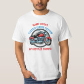 T-shirt Ajouter un nom Classic Custom Red Motorcycle Chopp (Devant)