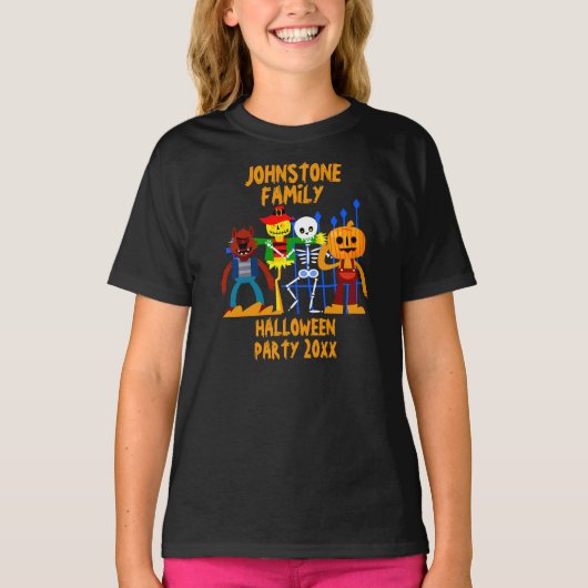 T-shirt Ajouter un nom de famille Modifier le texte Hallow (Devant)
