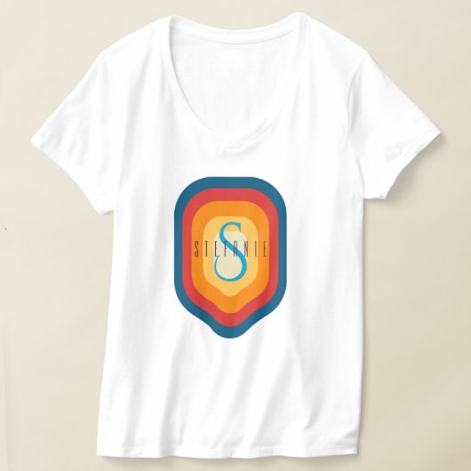 T-shirt Ajouter un nom personnalisé Monogramme Initial Per (Poser)