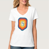 T-shirt Ajouter un nom personnalisé Monogramme Initial Per (Devant)