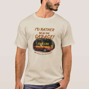 T-shirt Ajouter un nom, sa photo de voiture, texte, Plutôt