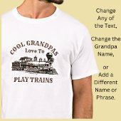 T-shirt Ajouter Un Nom Texte - Grandpas Cool Aimant Jouer 