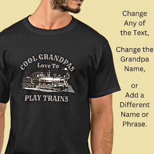 T-shirt Ajouter Un Nom Texte - Grandpas Cool Aimant Jouer