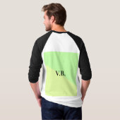 T-shirt Ajouter un nom texte monogramme couleur unie simpl (Dos entier)