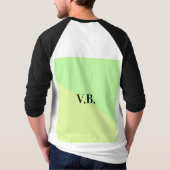 T-shirt Ajouter un nom texte monogramme couleur unie simpl (Dos)