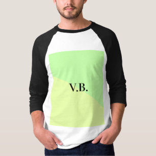 T-shirt Ajouter un nom texte monogramme couleur unie simpl