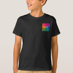 T-shirt Ajouter un texte photo Deux côtés Enfants Garçons 
