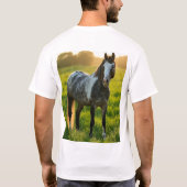 T-shirt Ajouter une Personnaliser photo de cheval (Dos)