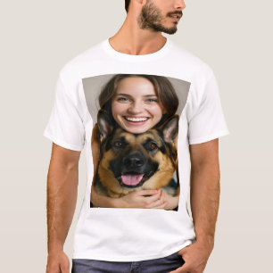 T-shirt Ajouter une photo de berger allemand Personnaliser