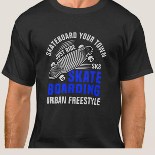 T-shirt Ajouter Ville Nom Texte Skateboard Urban Freestyle