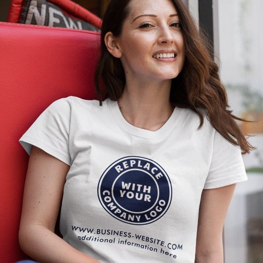 T-shirt Ajouter votre entreprise Logo Site Web Employés de