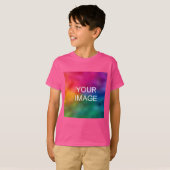 T-shirt Ajouter Votre Image Modèle photo Garçons Enfants W (Devant entier)