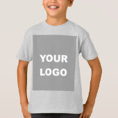 T-shirt Ajouter Votre Image Photo Logo Ash Grey (Devant)