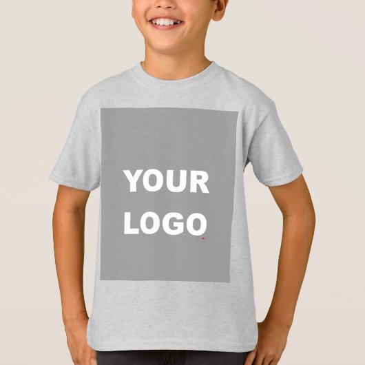 T-shirt Ajouter Votre Image Photo Logo Ash Grey (Devant)