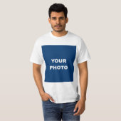 T-shirt Ajouter votre image photo logo blanc (Devant entier)