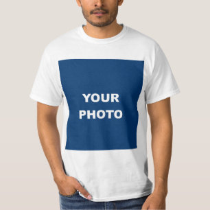 T-shirt Ajouter votre image photo logo blanc
