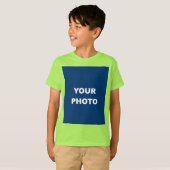 T-shirt Ajouter Votre Image Photo Logo Lime Green (Devant entier)