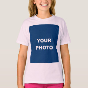 T-shirt Ajouter Votre Image Photo Logo Pale Rose