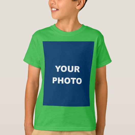 T-shirt Ajouter votre image Photo Logo Shamrock Vert (Devant)