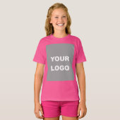 T-shirt Ajouter Votre Image Photo Logo Wow Rose (Devant entier)