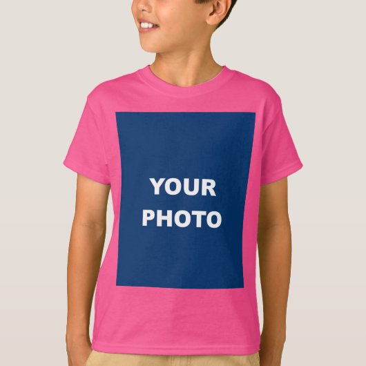 T-shirt Ajouter Votre Image Photo Logo Wow Rose (Devant)