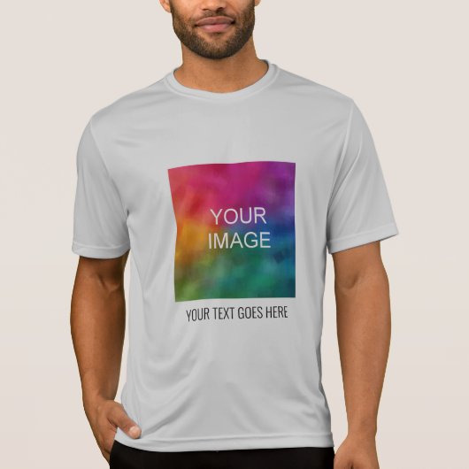 T-shirt Ajouter Votre Image Texte Ici Mens Activewear Spor (Devant)