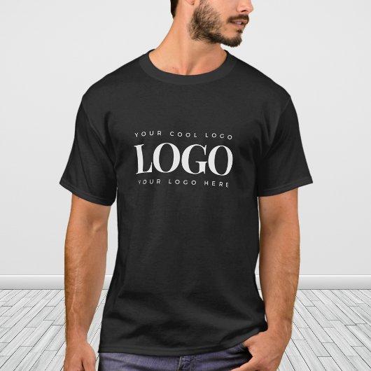 T-shirt Ajouter votre logo commercial Rectangle Simple Min