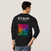 T-shirt Ajouter Votre Logo Texte Ici Mens Long Sleeve Staf (Dos entier)