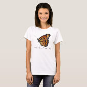 T-shirt Ajouter Votre Propre Papillon Monarque Texte (Devant entier)