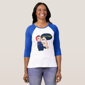 T-shirt Ajouter votre propre texte à rosie riveter (Devant entier)