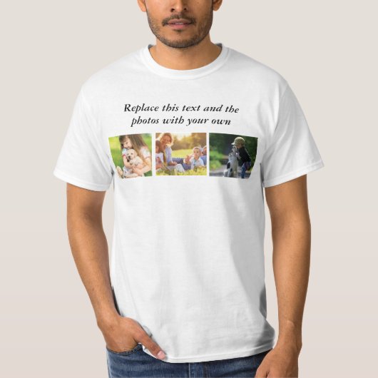 T-shirt Ajouter votre propre texte et photos (Devant)