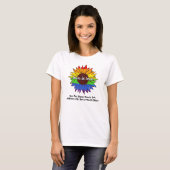 T-shirt Ajouter Votre Texte, Rainbow Sunflower Love Is Lov (Devant entier)