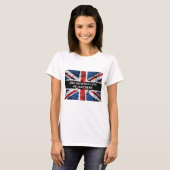 T-shirt Ajouter votre texte sur le drapeau anglais Jeu d'o (Devant entier)
