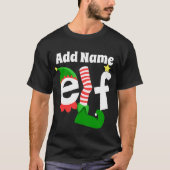 T-shirt Ajoutez le nom Noël d'Elf - customisé (Devant)