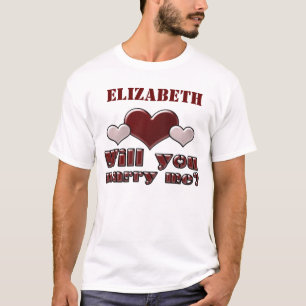 T-shirt Ajoutez le nom vous m'épousera chemise