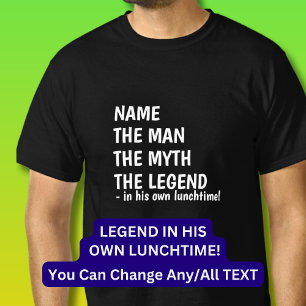 T-shirt Ajoutez Nom MAN MYTH LEGEND dans son propre déjeun