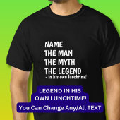 T-shirt Ajoutez Nom MAN MYTH LEGEND dans son propre déjeun