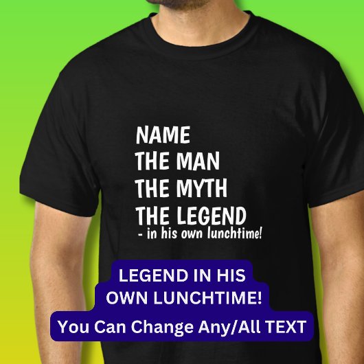 T-shirt Ajoutez Nom MAN MYTH LEGEND dans son propre déjeun
